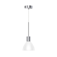 Bruck Silva Neo 110 AC S Pendelleuchte Chrom Glas Weiß