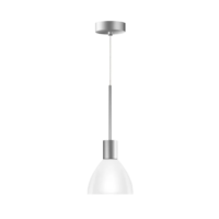 Bruck Silva Neo 110 AC S Pendelleuchte Chrom Matt Glas Weiß