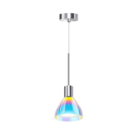 Bruck Silva Neo 110 Dicro AC S Pendelleuchte Chrom Glas Blau-Magenta