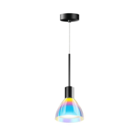 Bruck Silva Neo 110 Dicro AC S Pendelleuchte Schwarz Glas Blau-magenta