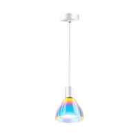 Bruck Silva Neo 110 Dicro AC S Pendelleuchte Weiß Glas Blau-Magenta
