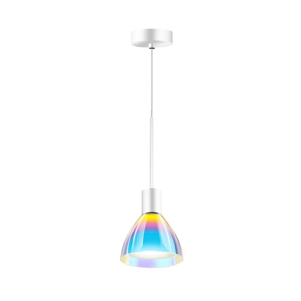 Bruck Silva Neo 110 Dicro AC S Pendelleuchte Weiß Glas Blau-Magenta