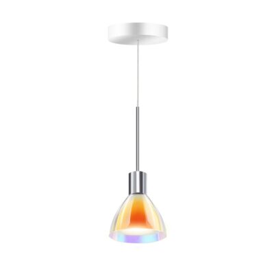 Bruck Silva Neo 110 Dicro LV S Pendelleuchte Chrom Glass Orange-Gelb