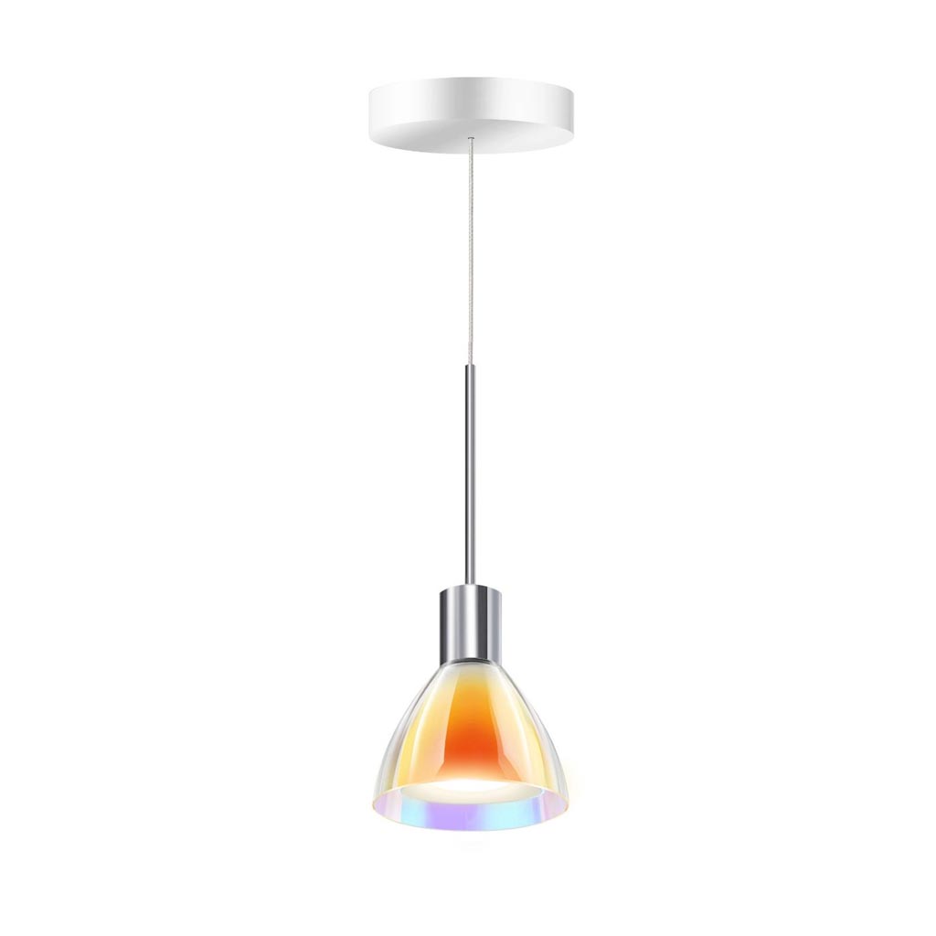 Bruck Silva Neo 110 Dicro LV S Pendelleuchte Chrom Glass Orange-Gelb