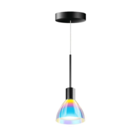Bruck Silva Neo 110 Dicro LV S Pendelleuchte Schwarz Glas Blau-Magenta