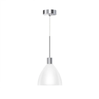 Bruck Silva Neo 160 AC S Pendelleuchte Chrom Glas Weiss