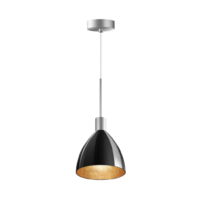 Bruck Silva Neo 160 AC S Pendelleuchte Chrom Matt Glas Schwarz-Gold