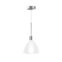 Bruck Silva Neo 160 AC S Pendelleuchte Chrom matt Glas Weiss