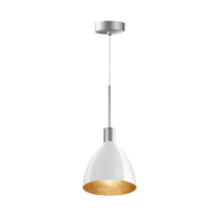 Bruck Silva Neo 160 AC S Pendelleuchte Chrom Matt Glas Weiss-Gold