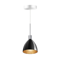 Bruck Silva Neo 160 LV S Pendelleuchte Chrom Glas Schwarz-Gold