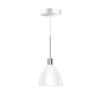 Bruck Silva Neo 160 LV S Pendelleuchte Chrom Glas Weiss