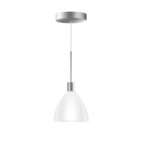 Bruck Silva Neo 160 LV S Pendelleuchte Chrom Matt Glas Weiss