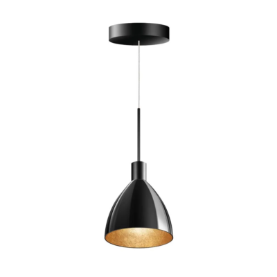 Bruck Silva Neo 160 LV S Pendelleuchte Schwarz Glas Schwarz-Gold