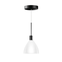 Bruck Silva Neo 160 LV S Pendelleuchte Schwarz Glas Weiss