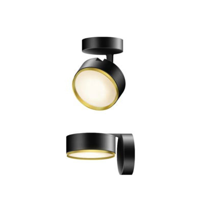 Bruck Tuto II Deckenaufbaustrahler Schwarz Gold