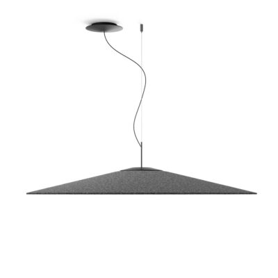 Luceplan Koinè acoustic Ø 110 cm LED-Pendelleuchte Anthrazit