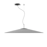 Luceplan Koinè acoustic Ø 110 cm LED-Pendelleuchte Grau