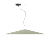 Luceplan Koinè acoustic Ø 110 cm LED-Pendelleuchte Grün