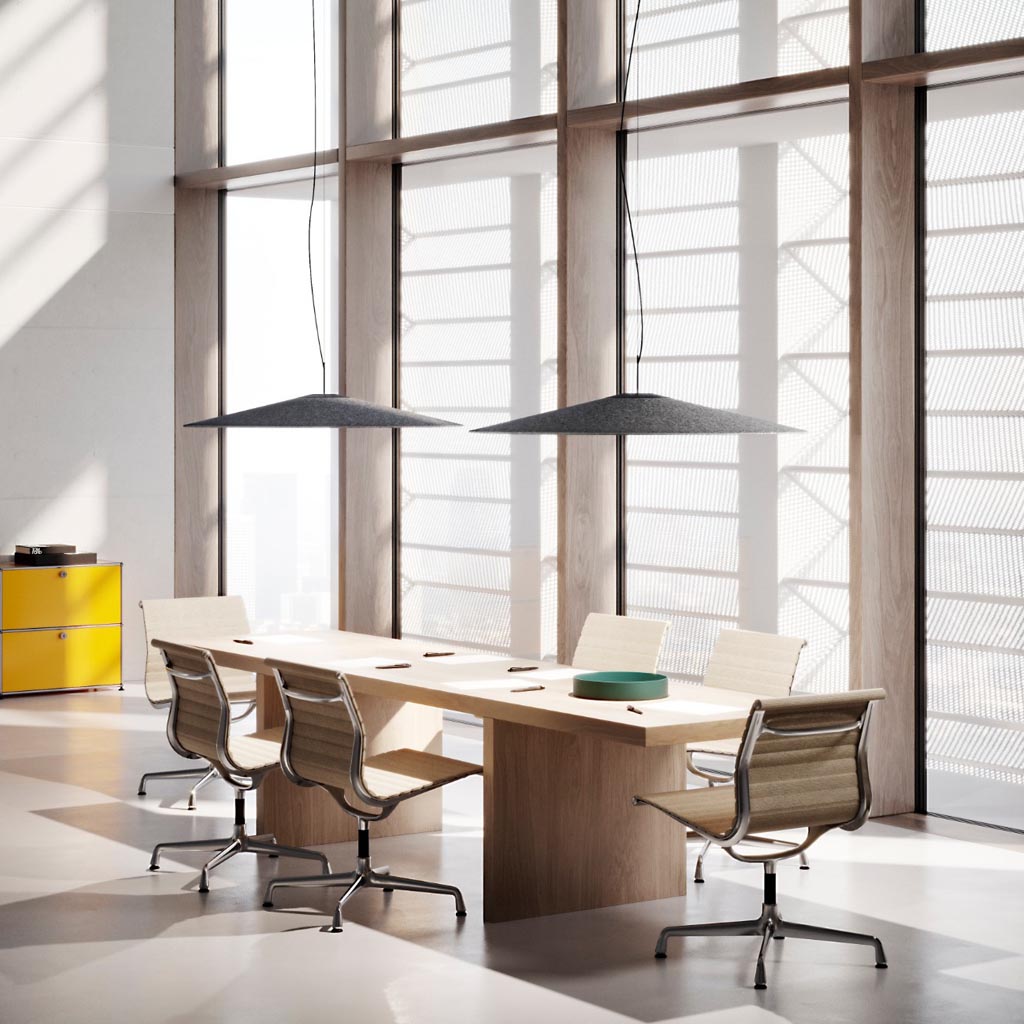 Luceplan Koinè acoustic Ø 110 cm LED-Pendelleuchte