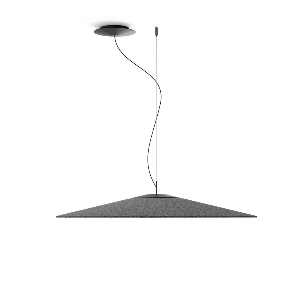 Luceplan Koinè Acoustic Ø 86 cm LED-Pendelleuchte Anthrazit