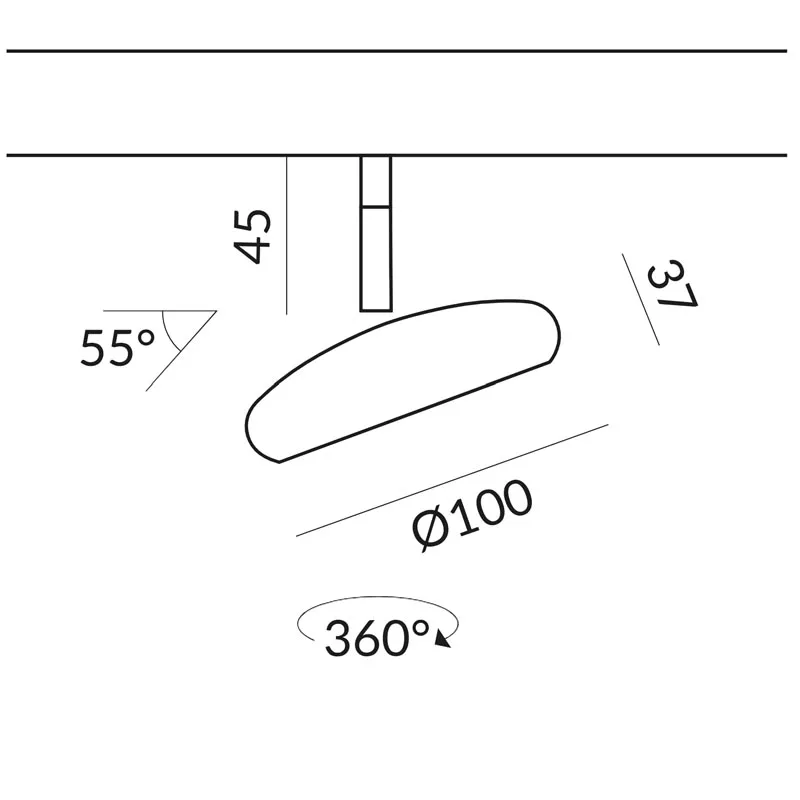 Bruck Blop Flat 120° Deckenstrahler für ALL-IN Schiene – Bild 3