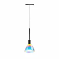 Bruck Silva Neo 110 Dicro Pendelleuchte für ALL-IN Schiene Schwarz Glas Blau Magenta