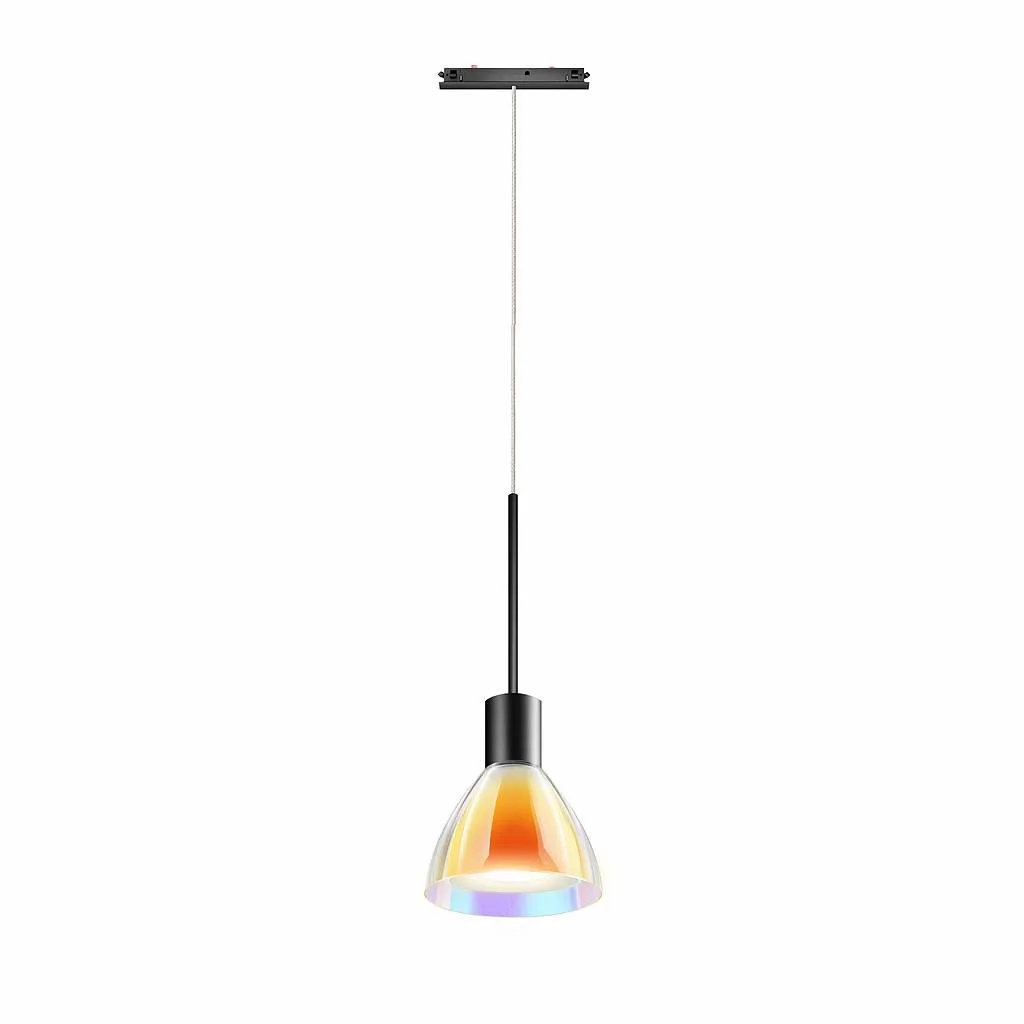 Bruck Silva Neo 110 Dicro Pendelleuchte für ALL-IN Schiene Schwarz Glas Orange Gelb