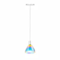 Bruck Silva Neo 110 Dicro Pendelleuchte für ALL-IN Schiene Weiß Glas Blau Magenta