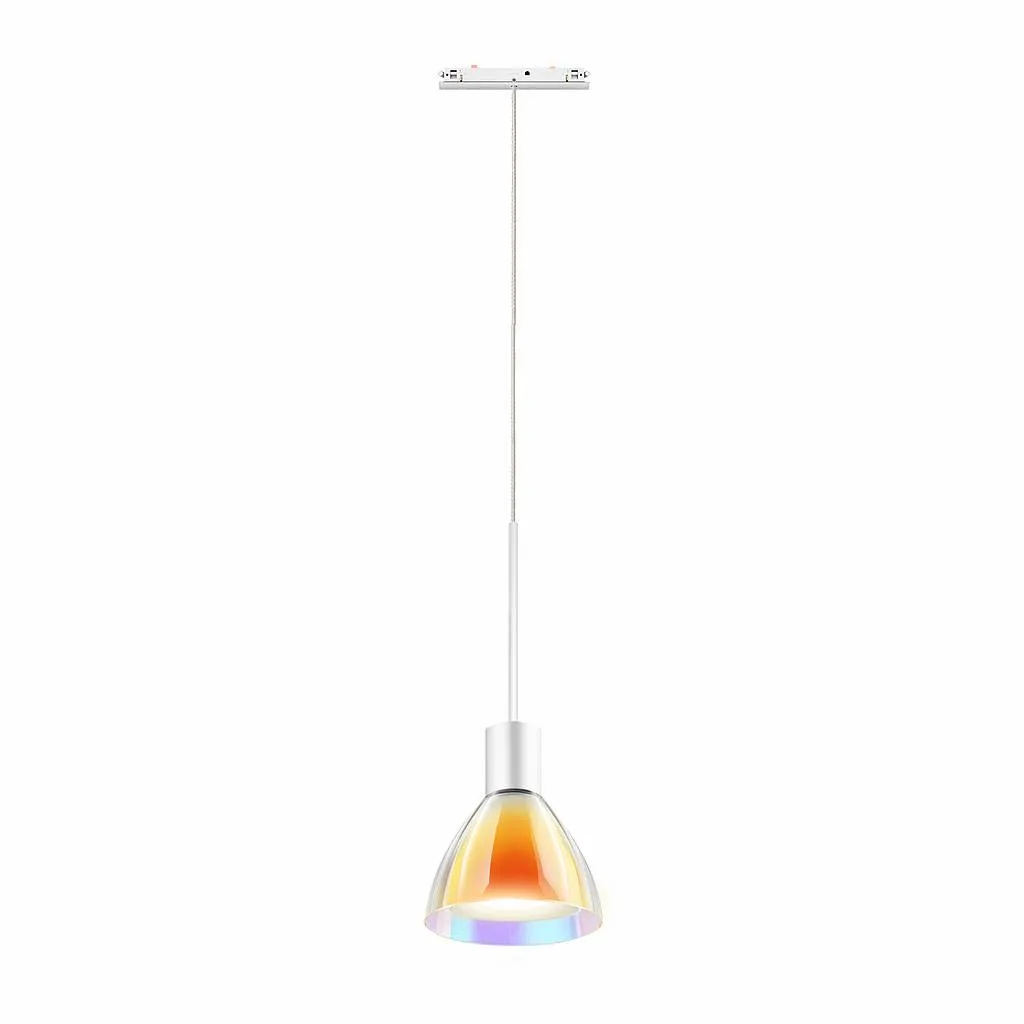 Bruck Silva Neo 110 Dicro Pendelleuchte für ALL-IN Schiene Weiß Glas Orange Gelb