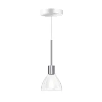 Bruck Silva Neo 110 LV S Pendelleuchte Chrom Glas Weiß