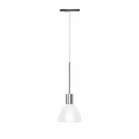Bruck Silva Neo 110 Pendelleuchte für ALL-IN Schiene Chrom, Glas Weiß