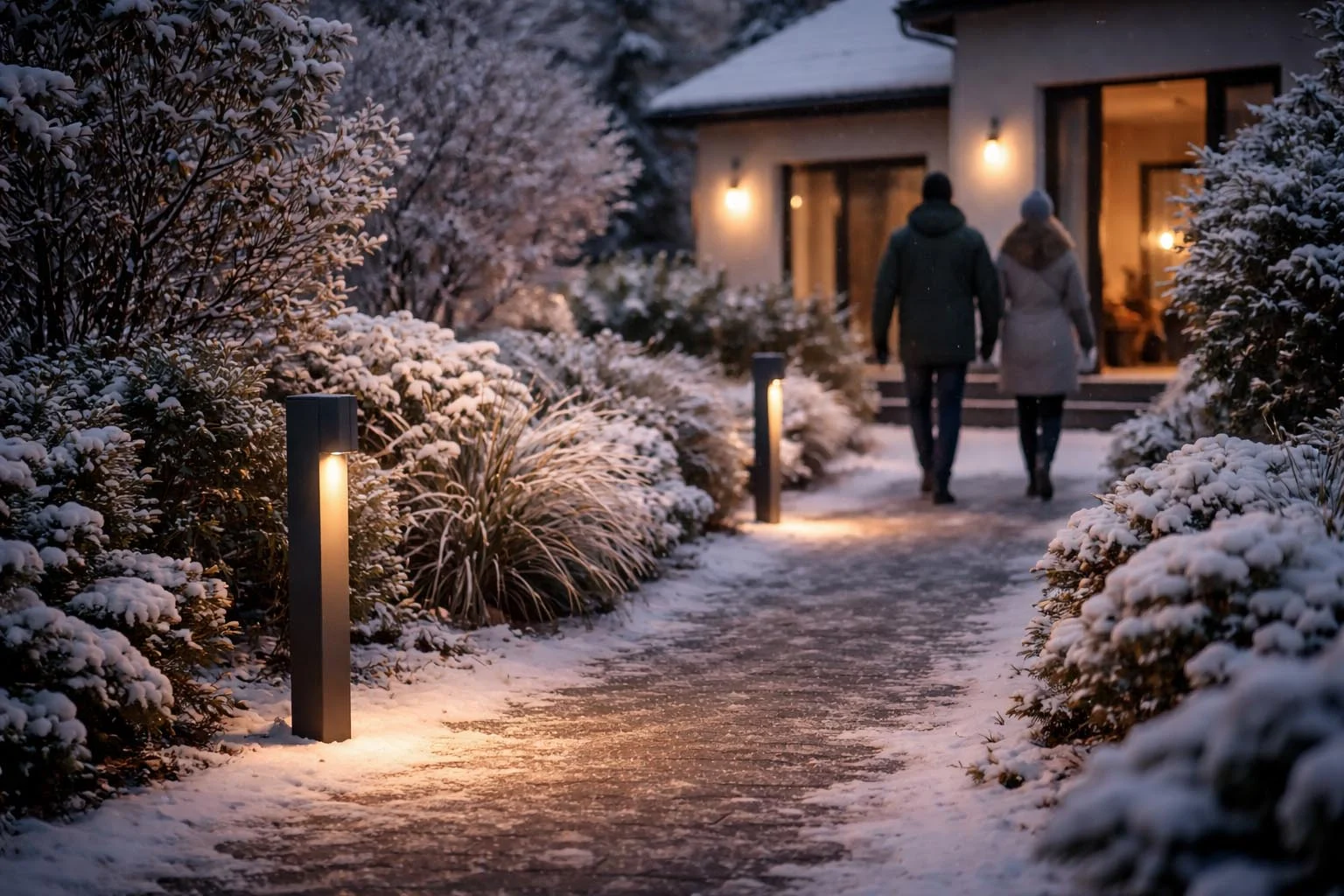 Sichere Beleuchtung von Wegen und Haus im Winter