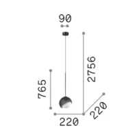 Ideal Lux Bloom SP1 D30 Pendelleuchte – Bild 5