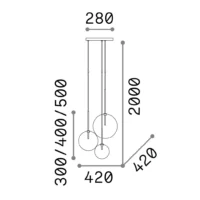 Ideal Lux Equinoxe SP3 Pendelleuchte – Bild 6
