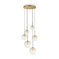 Ideal Lux Equinoxe SP6 Pendelleuchte Bernstein