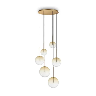 Ideal Lux Equinoxe SP6 Pendelleuchte Bernstein