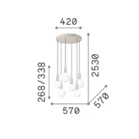 Ideal Lux Odeon SP6 Round LED-Pendelleuchte – Bild 4