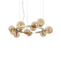 Ideal Lux Perlage SP11 Pendelleuchte Bernstein