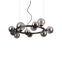 Ideal Lux Perlage SP11 Pendelleuchte Rauchglas
