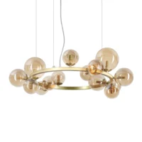 Ideal Lux Perlage SP14 Pendelleuchte Bernstein