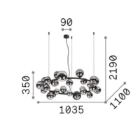 Ideal Lux Perlage SP25 Pendelleuchte – Bild 6