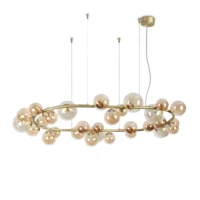 Ideal Lux Perlage SP30 Pendelleuchte Bernstein