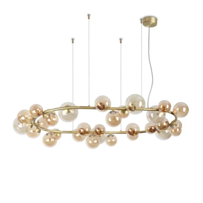 Ideal Lux Perlage SP30 Pendelleuchte Bernstein