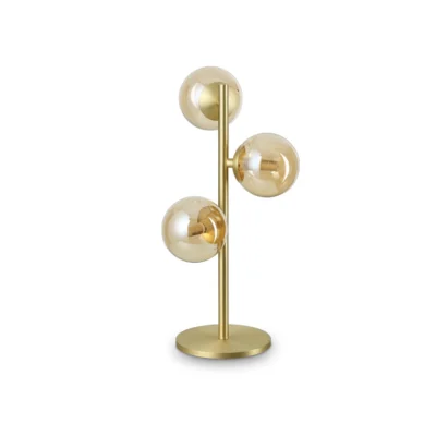 Ideal Lux Perlage TL3 Tischleuchte Bernstein