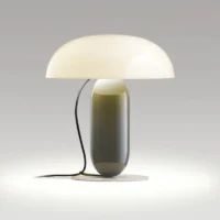Marset Gambosa M Tischleuchte Opal Braungrau