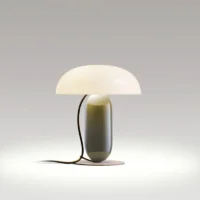 Marset Gambosa S Tischleuchte Opal Braungrau