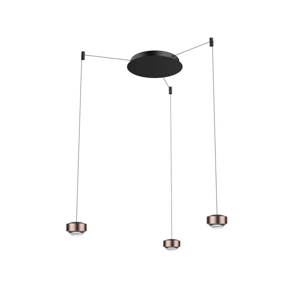 prediger.select s.100 Pendelleuchte 3-flammig Direkt Bronze gebürstet