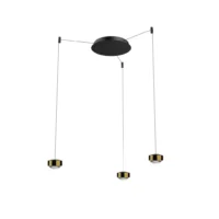 prediger.select s.100 Pendelleuchte 3-flammig Direkt Gold glänzend
