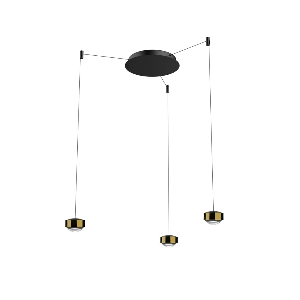 prediger.select s.100 Pendelleuchte 3-flammig Direkt Gold glänzend