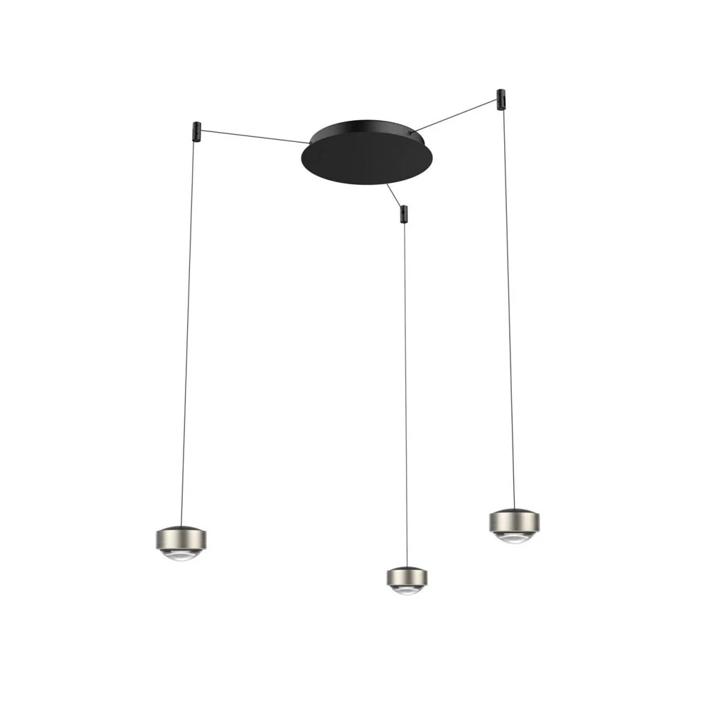 prediger.select s.100 Pendelleuchte 3-flammig Direkt Nickel gebürstet